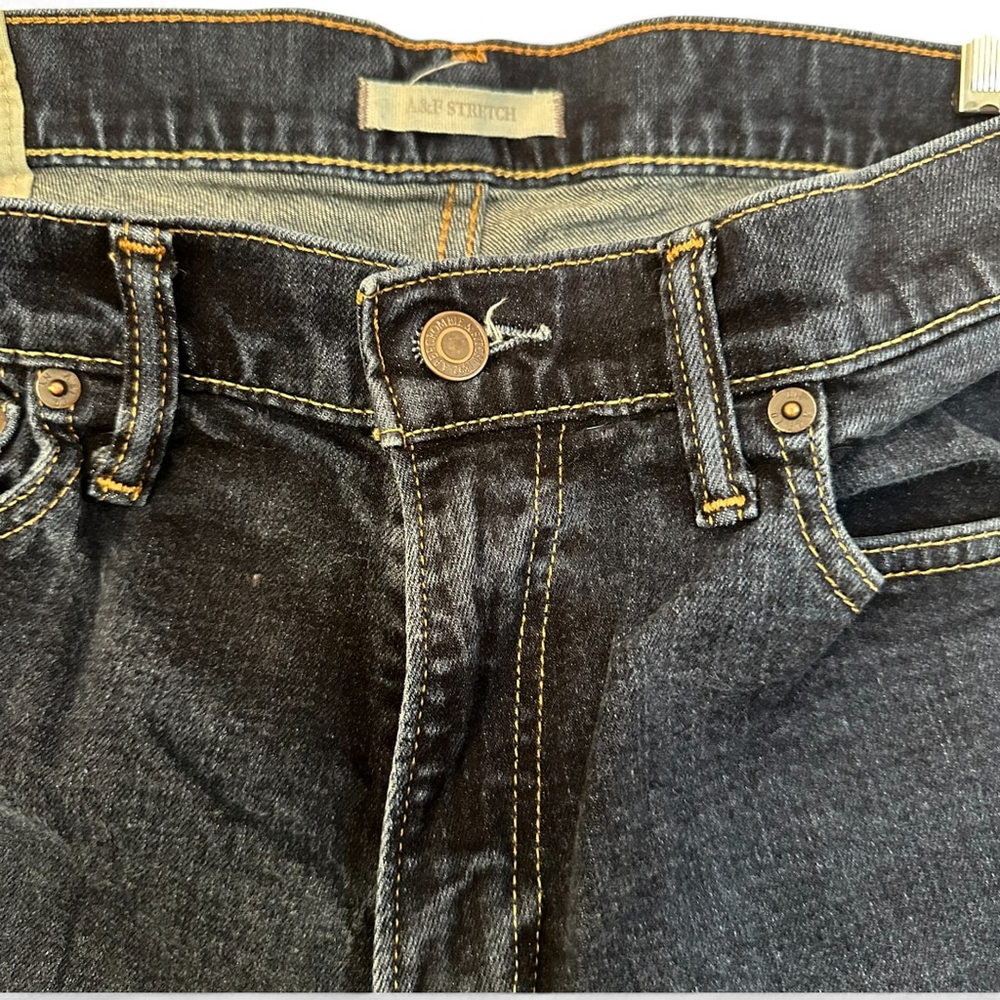 Men's Abercrombie & Fitch Skinny Jeans Size 32x34 Blue Stretch Denim